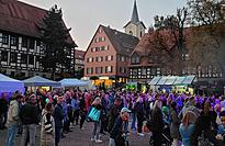 Auf einen mindestens ebenso großen Zuspruch wie 2023, hier ein Stimmungsbild vom Samstagabend, freut sich das Orga-Team des Kürbisfestes.