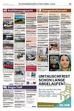 Kleinanzeigen 07531999-4444