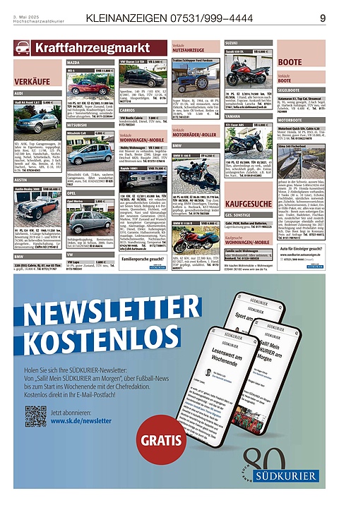 Kleinanzeigen 07531999-4444