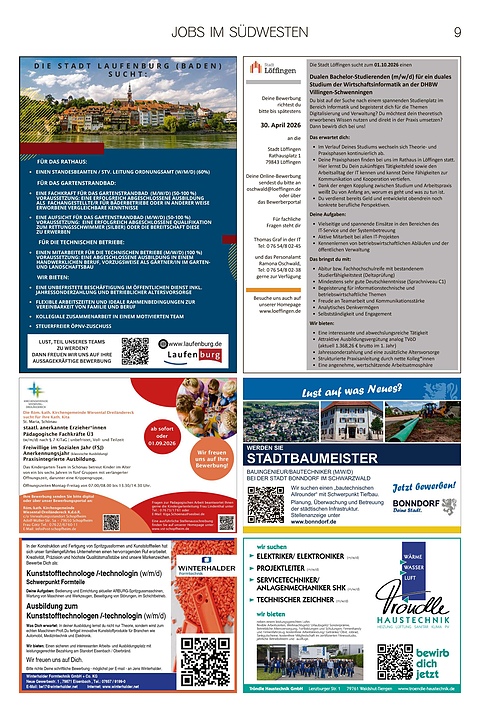 Jobs im S&uuml;dwesten