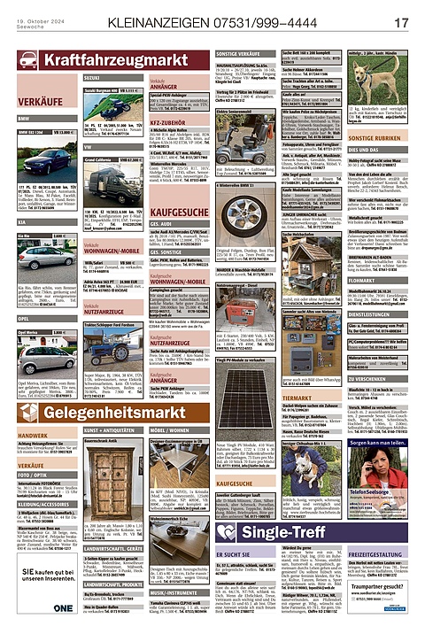 Kleinanzeigen 07531999-4444