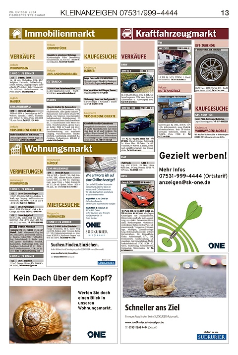 Kleinanzeigen 07531999-4444