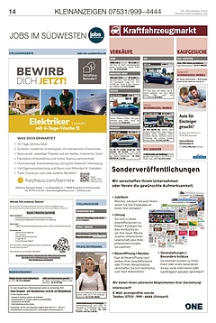 Kleinanzeigen 07531999-4444