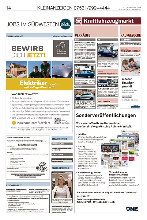 Kleinanzeigen 07531999-4444