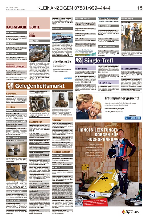 Kleinanzeigen 07531999-4444