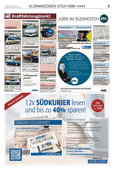 Kleinanzeigen 07531999-4444