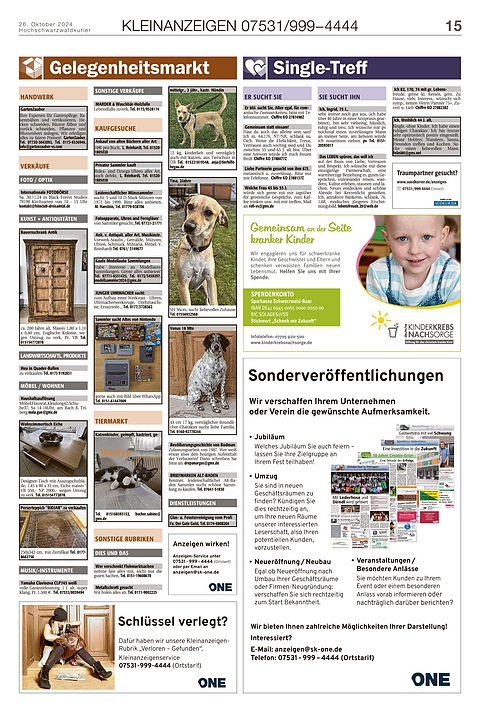 Kleinanzeigen 07531999-4444