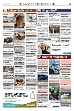 Kleinanzeigen 07531999-4444