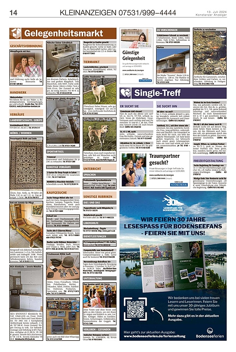 Kleinanzeigen 07531999-4444