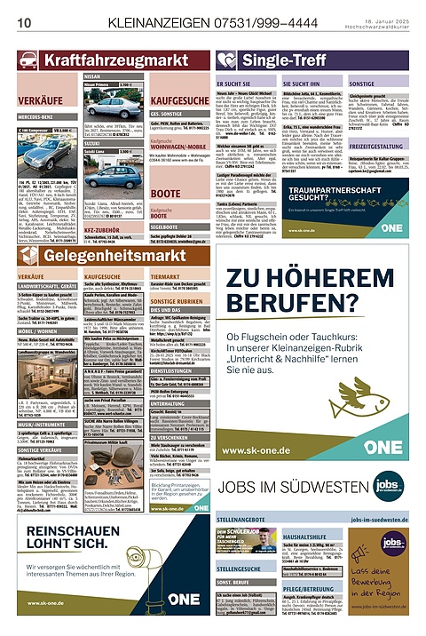 Kleinanzeigen 07531999-4444