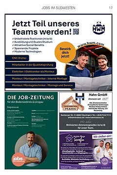 Jobs im S&uuml;dwesten