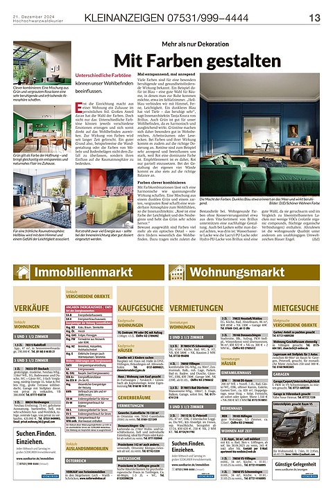 Kleinanzeigen 07531999-4444