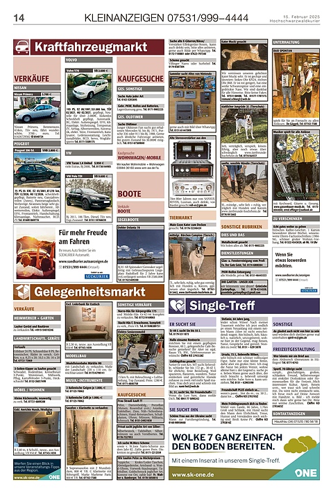 Kleinanzeigen 07531999-4444