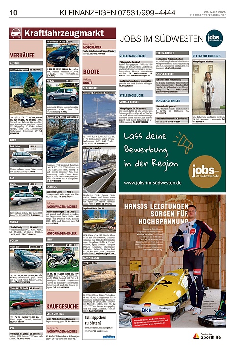 Kleinanzeigen 07531999-4444