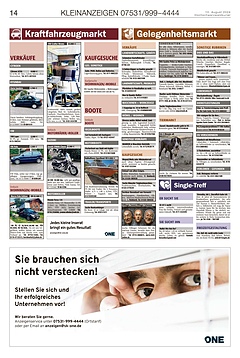 Kleinanzeigen 07531999-4444