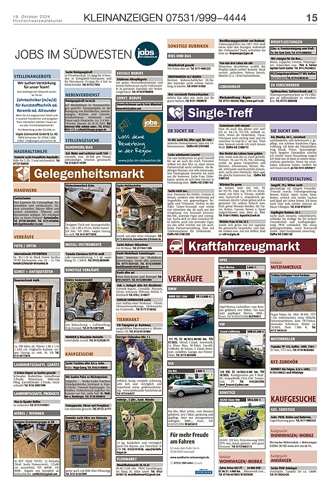 Kleinanzeigen 07531999-4444