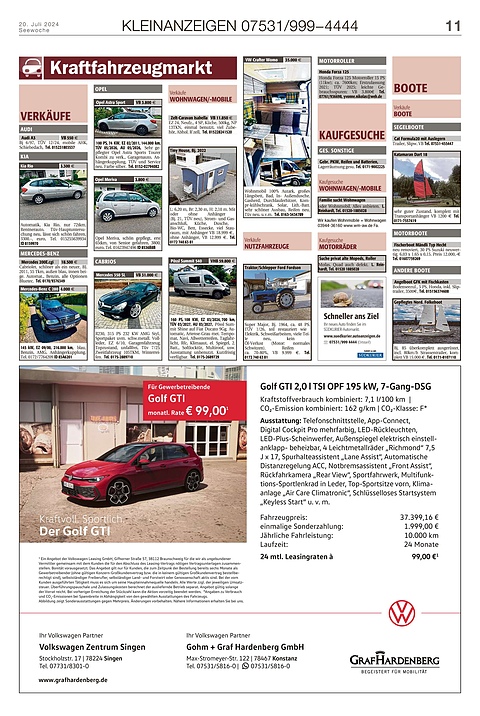 Kleinanzeigen 07531999-4444