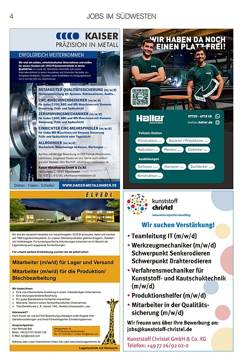 Jobs im Südwesten