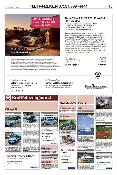 Kleinanzeigen 07531999-4444