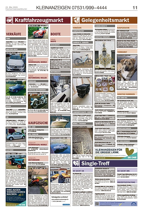Kleinanzeigen 07531999-4444
