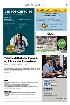Jobs im S&uuml;dwesten