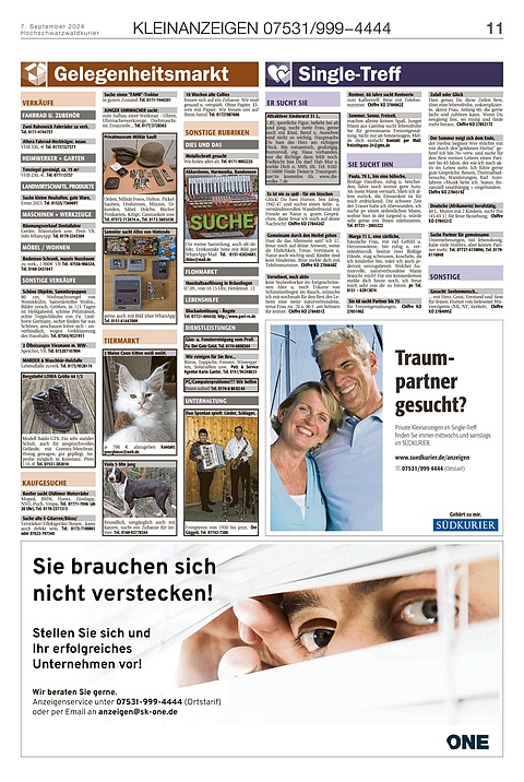 Kleinanzeigen 07531999-4444