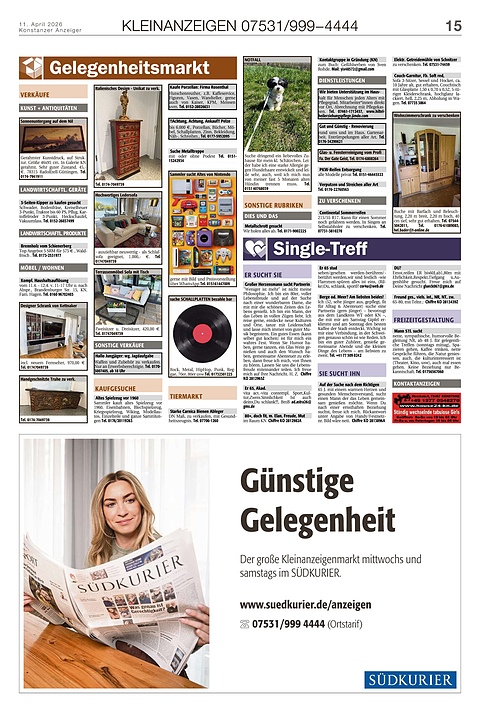 Kleinanzeigen 07531999-4444