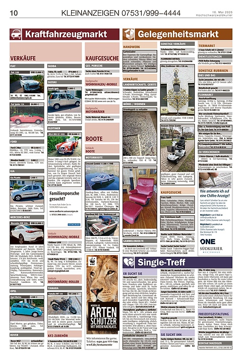 Kleinanzeigen 07531999-4444