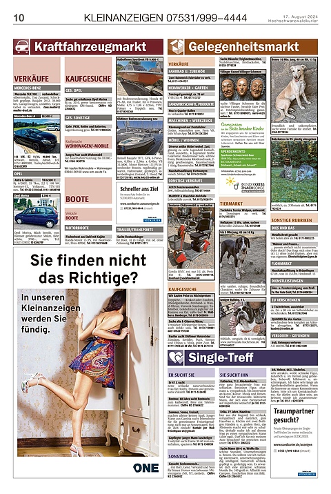 Kleinanzeigen 07531999-4444