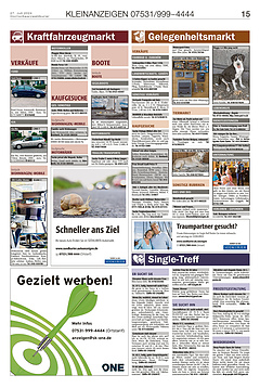 Kleinanzeigen 07531999-4444